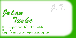 jolan tuske business card